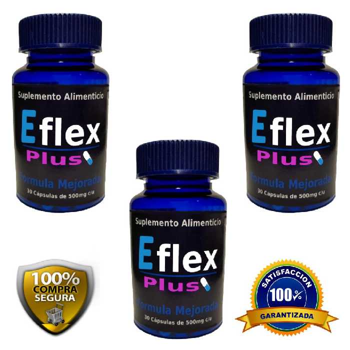 Promoción de 3 Frascos de Eflex Plus, suplemento para el dolor muscular, articular, ciatica, dolores fuertes, la pastilla para el dolor.