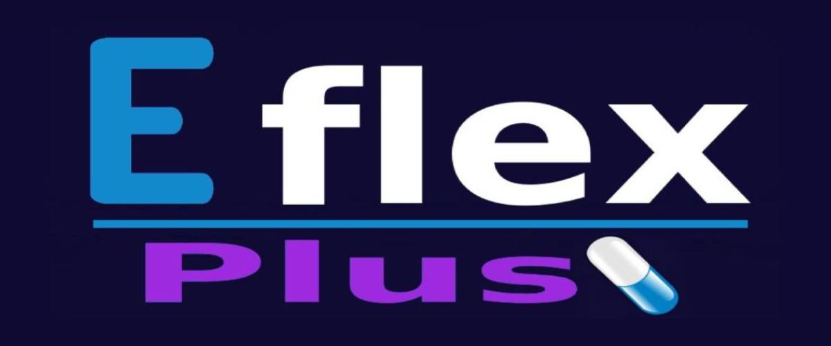 Logotipo Eflex Plus, pastilla para el dolor.